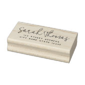 Eenvoudig modern handgeschreven script retouradres rubberstempel (Stempel)