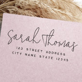 Eenvoudig modern handgeschreven script retouradres rubberstempel