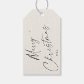 Eenvoudig Modern Handgeschreven Script Vrolijk Ker Cadeaulabel (Voorkant)