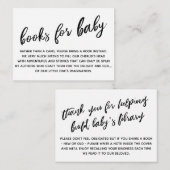 Eenvoudig modern handschrift boekaanvraag informatiekaartje (Voorkant / Achterkant)