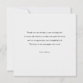 Eenvoudig modern handschrift met handschrift bedankkaart (Achterkant)