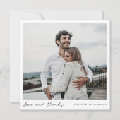 Eenvoudig modern handschrift met handschrift bedankkaart (Voorkant)