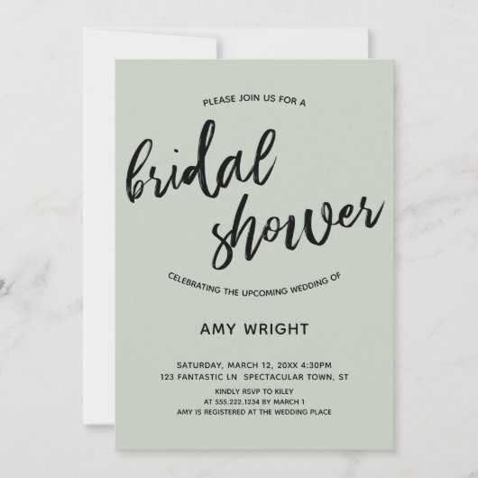 Eenvoudig, modern handschrift Vrijgezellenfeest in Kaart (Voorkant)