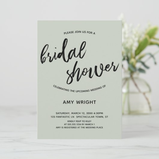 Eenvoudig, modern handschrift Vrijgezellenfeest in Kaart (Staand voorkant)