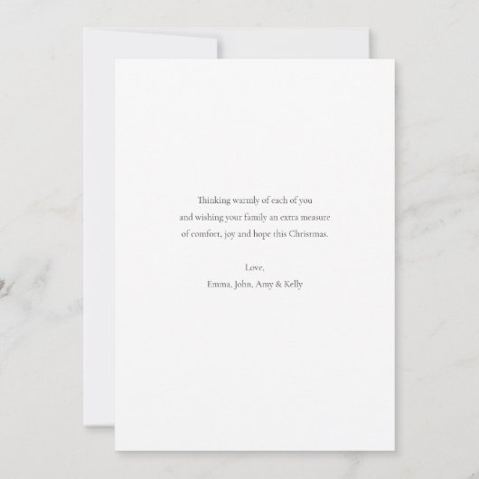 Eenvoudig modern handschrift Vrolijk kerstfeest fo Feestdagenkaart (Achterkant)