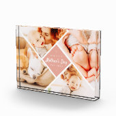 Eenvoudig Modern Happy Moederdag Custom Fotoblokken (Rechts)