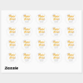 Eenvoudig Modern Happy Thanksgiving-gezin Ronde Sticker (Vel)