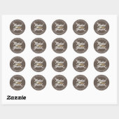 Eenvoudig Modern Happy Thanksgiving-gezin Ronde Sticker (Vel)