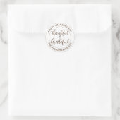 Eenvoudig Modern Happy Thanksgiving-gezin Ronde Sticker (Tas)