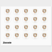 Eenvoudig Modern Happy Thanksgiving-gezin Ronde Sticker (Vel)