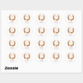 Eenvoudig Modern Happy Thanksgiving-gezin Ronde Sticker (Vel)