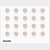 Eenvoudig Modern Happy Thanksgiving-gezin Ronde Sticker (Vel)