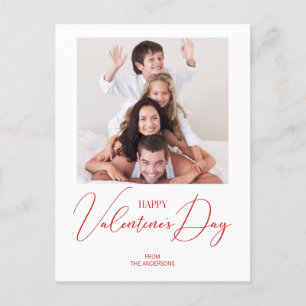 Eenvoudig Modern Happy Valentine's Day Foto Briefk Feestdagenkaart