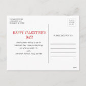 Eenvoudig Modern Happy Valentine's Day Foto Briefk Feestdagenkaart (Achterkant)