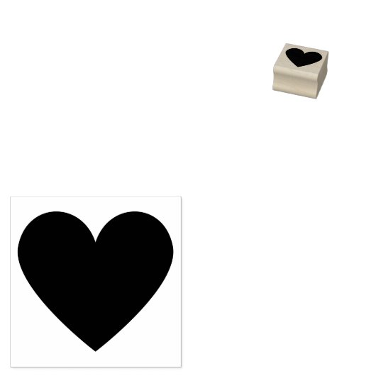Eenvoudig Modern Hart Aangepast Met Liefde Rubberstempel (Gestempeld)