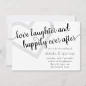 Eenvoudig modern hart | Klassiek zwart en wit Kaart (Voorkant)