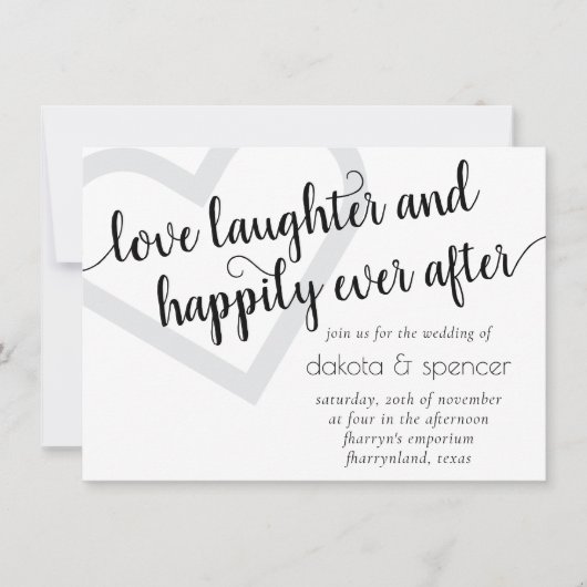 Eenvoudig modern hart | Klassiek zwart en wit Kaart (Voorkant)