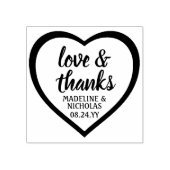 Eenvoudig Modern Hart Liefde & Dank Trouwen Rubberstempel (Afrduk)