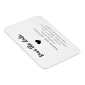 Eenvoudig modern harthuwelijk sparen de datum magneet (Rechterzijde)