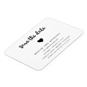 Eenvoudig modern harthuwelijk sparen de datum magneet (Linkerzijde)