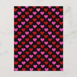 Eenvoudig modern hartpatroon briefkaart