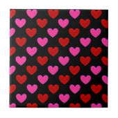 Eenvoudig modern hartpatroon tegeltje (Voorkant)