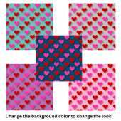 Eenvoudig modern hartpatroon tegeltje