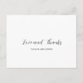 Eenvoudig modern hedendaags huwelijk bedankt briefkaart (Voorkant)