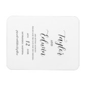 Eenvoudig modern hedendaags huwelijk sparen de dat magneet (Horizontaal)