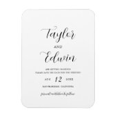 Eenvoudig modern hedendaags huwelijk sparen de dat magneet (Verticaal)