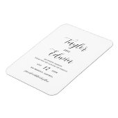 Eenvoudig modern hedendaags huwelijk sparen de dat magneet (Linkerzijde)