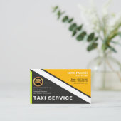 Eenvoudig, modern, helder, professioneel taxiappar visitekaartje (Staand voorkant)