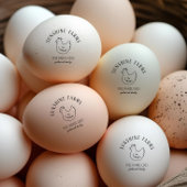 Eenvoudig Modern Hen Boerderij Fresh Eggs Green Rubberstempel