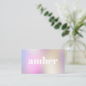 Eenvoudig modern-holografisch beeld visitekaartje (Staand voorkant)