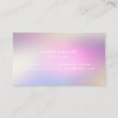 Eenvoudig modern-holografisch beeld visitekaartje (Achterkant)