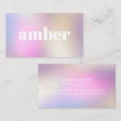 Eenvoudig modern-holografisch beeld visitekaartje (Voorkant / Achterkant)