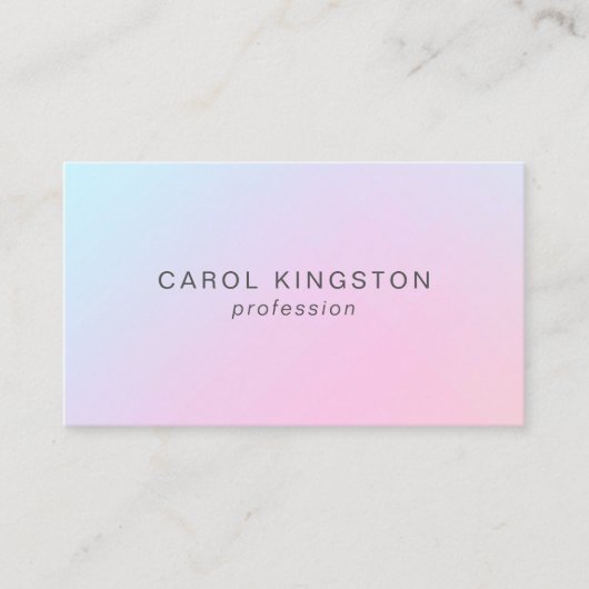 Eenvoudig modern holografisch schoonheidsberoep visitekaartje (Voorkant)