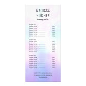 Eenvoudig modern Holographic Salon Service Menu (Voorkant)