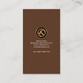 Eenvoudig, modern, houten kleureninktpatroon visitekaartje (Achterkant)