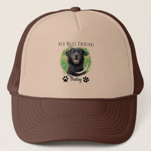 Eenvoudig Modern Huisdier Beste Vriend Fotonaam Trucker Pet