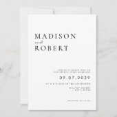 Eenvoudig modern huwelijk kaart (Voorkant)