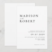 Eenvoudig modern huwelijk kaart (Voorkant / Achterkant)