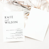 Eenvoudig modern huwelijk kaart