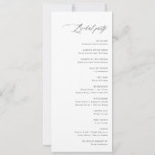 Eenvoudig modern huwelijksceremonieprogramma kaart (Achterkant)