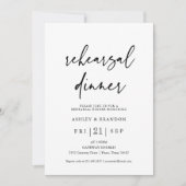 Eenvoudig modern huwelijksrepetitie diner kaart (Voorkant)