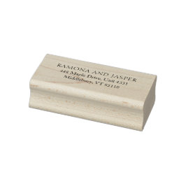 Eenvoudig modern huwelijksretouradres in vet rubberstempel