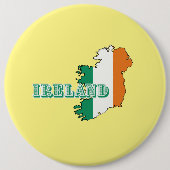 Eenvoudig Modern Ierland Ierse Art Map Vlag Souven Ronde Button 6,0 Cm (Voorkant)