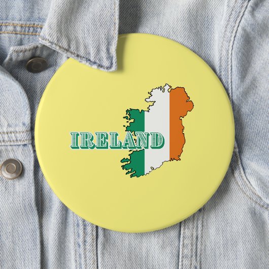 Eenvoudig Modern Ierland Ierse Art Map Vlag Souven Ronde Button 6,0 Cm (In situ)