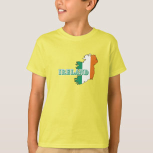Eenvoudig Modern Ierland Ierse Art Map Vlag Souven T-shirt