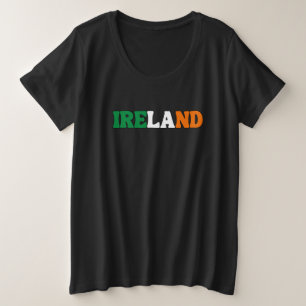 Eenvoudig Modern Ierland Nationale Vlag Kleding Grote Maat T-shirt